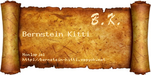 Bernstein Kitti névjegykártya